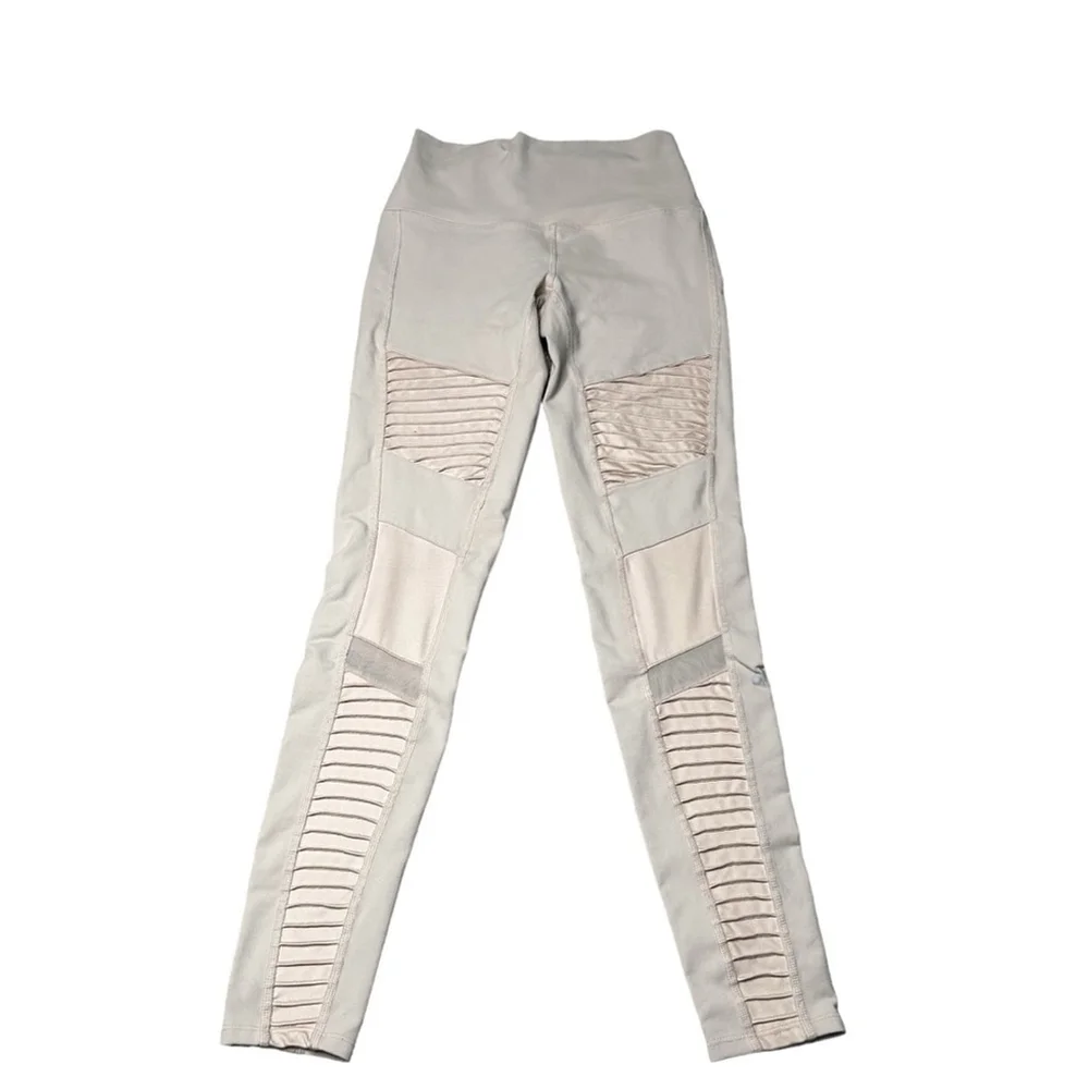 Alo Yoga High-Waist Moto Sport Legging with Mesh Panels Light Pink Size Small